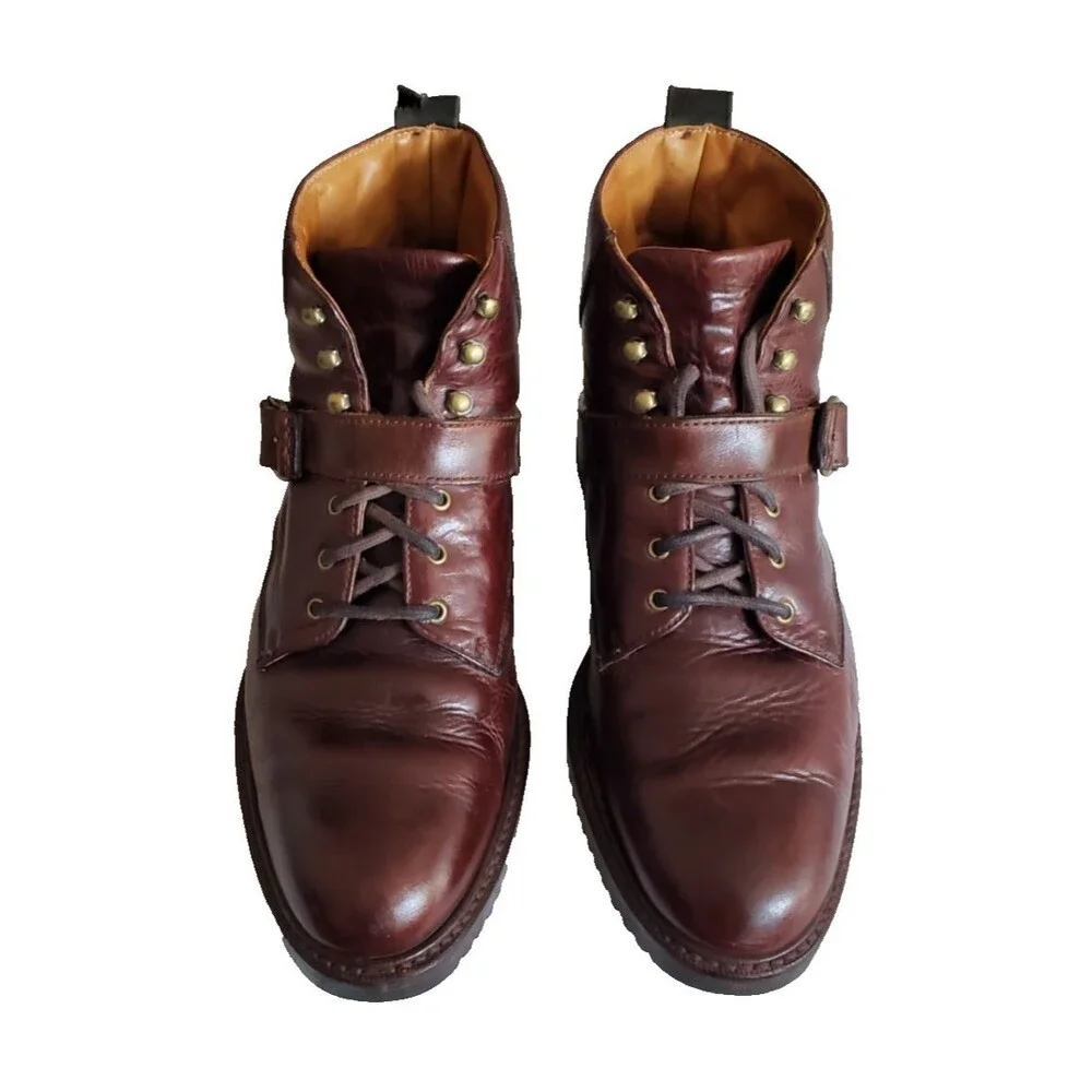 Vintage Cole Haan Country Brown Leather Chukka Ankle Boots Men's Size 9.5M 6321
